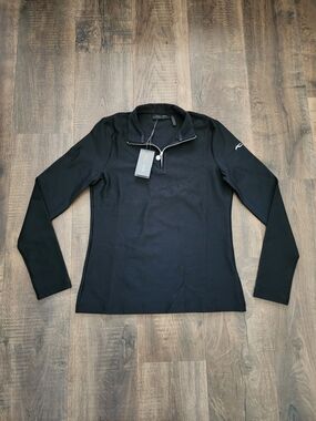 KJUS Women's Black Seoul Midlayer Long-Sleeve Quarter Zip Pullover